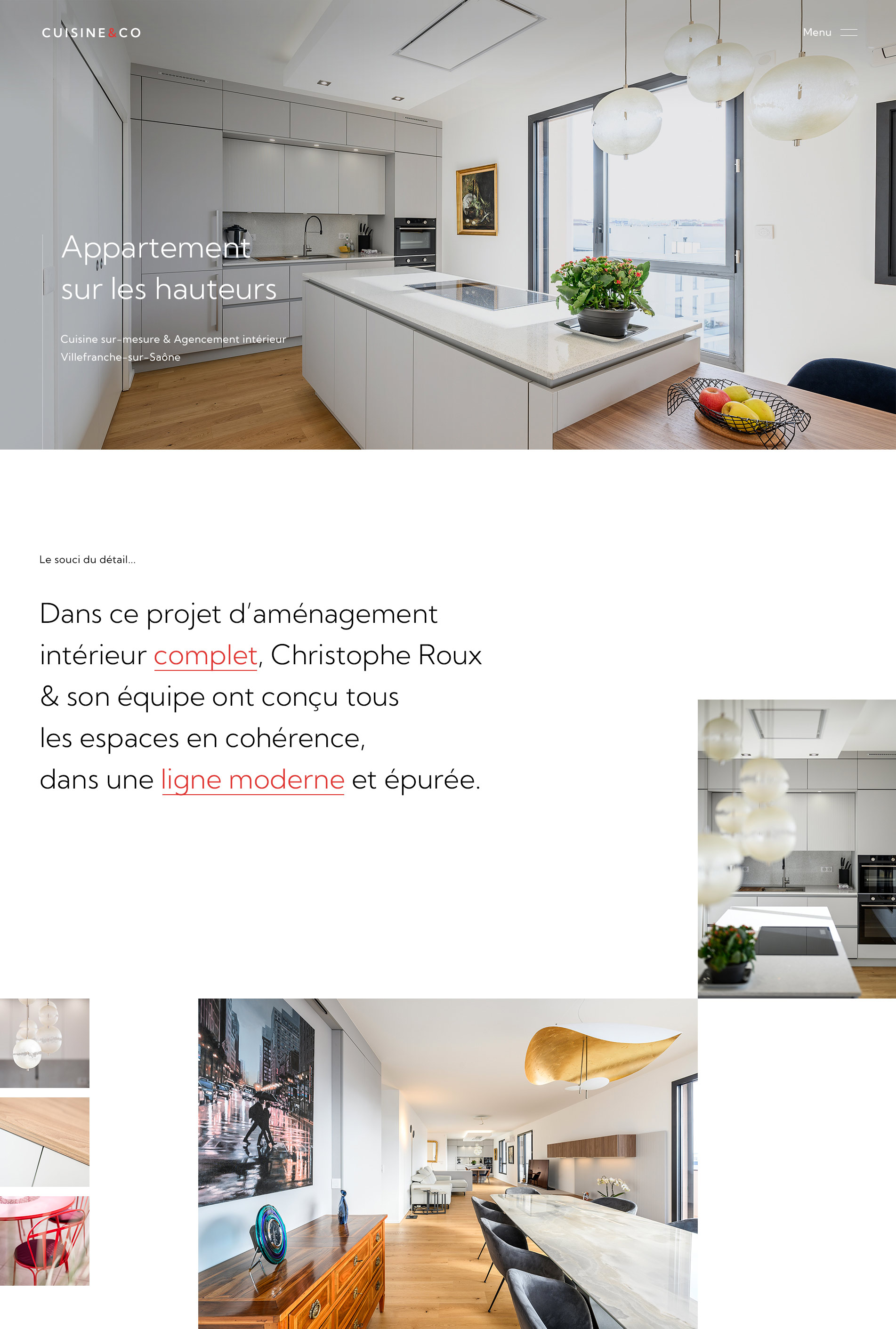 Création du site internet pour Cuisine and Co, cuisiniste à Villefranche-sur-Saône et Lyon par Hervé Augoyat